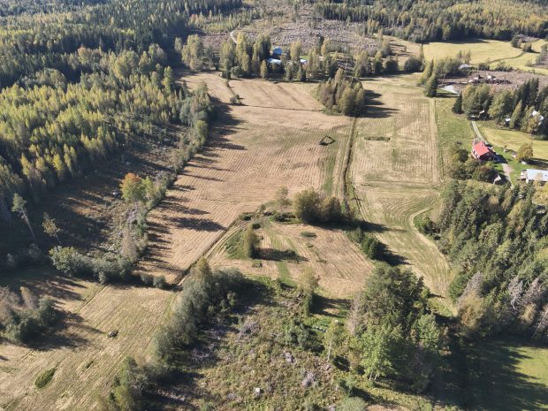 Ilmakuva pellosta. 